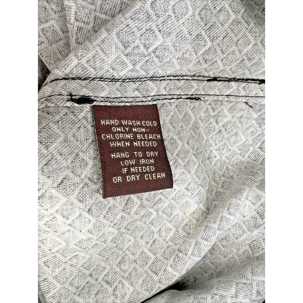 Toscano Silk Rayon Jacquard Shirt Men's Large Geometric Fleur‑de‑Lis NWOT - Picture 11 of 12